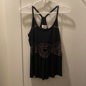 Black detailed tank top